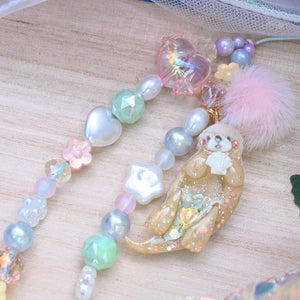 Rainbow Sparkle Otter Long Phone Strap
