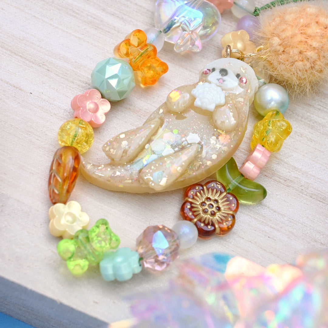 Tropical Breeze Otter Short Phone Strap
