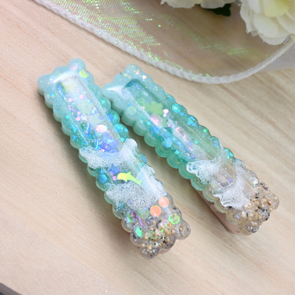 Dolphin Sandbar Hairclip set