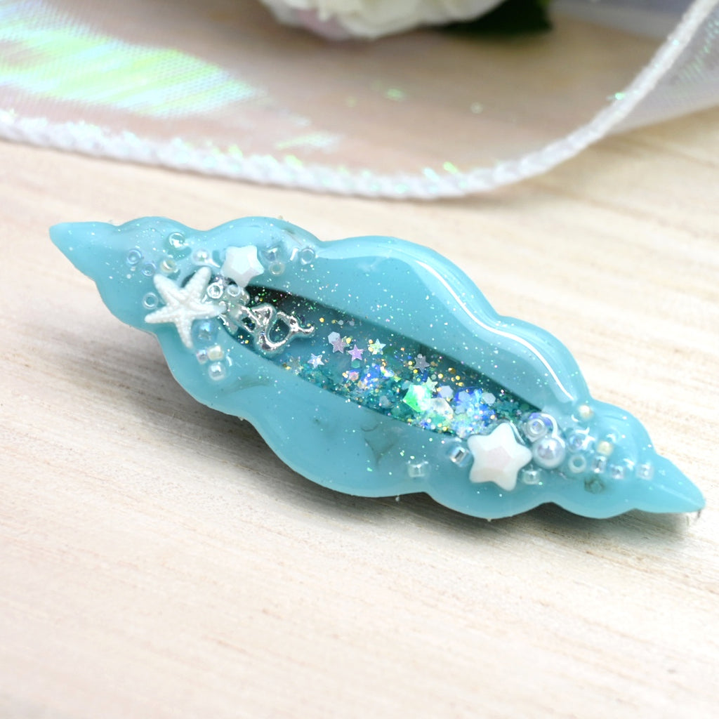 Deep Turquoise Uniconch Hairclip