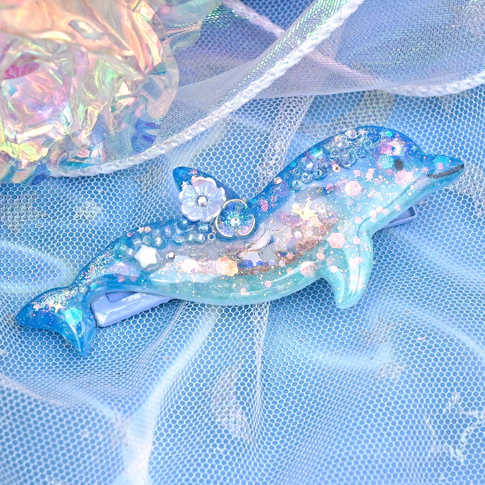 Blue Dolphin Hairclip