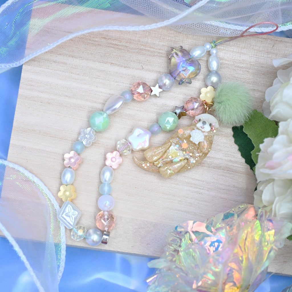 Rainbow Gleam Otter Long Phone Strap