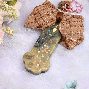 Chonky Paw Charm with Fuzzy Toe Beans - Tortoiseshell