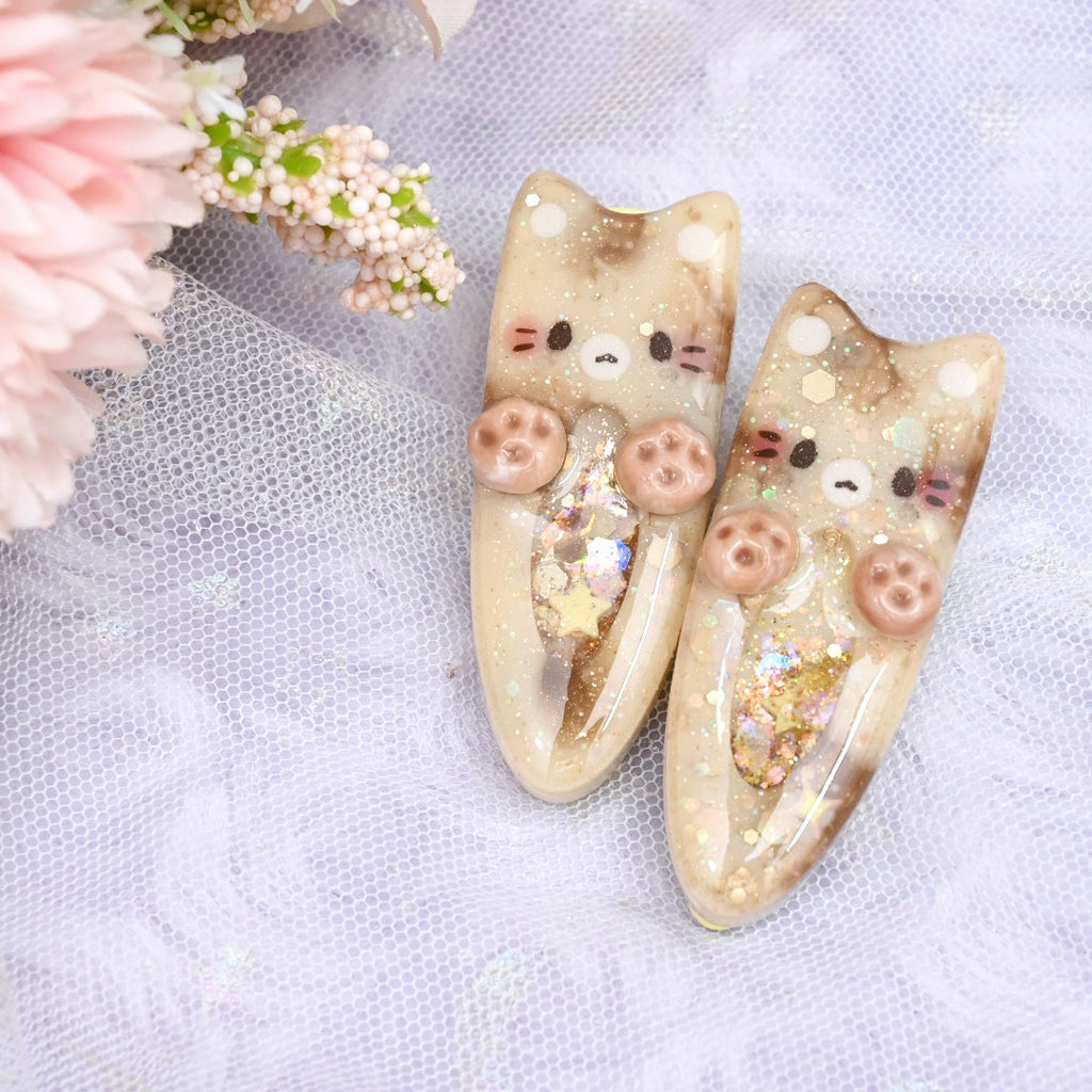 Hairclip Set - Mixed Brown