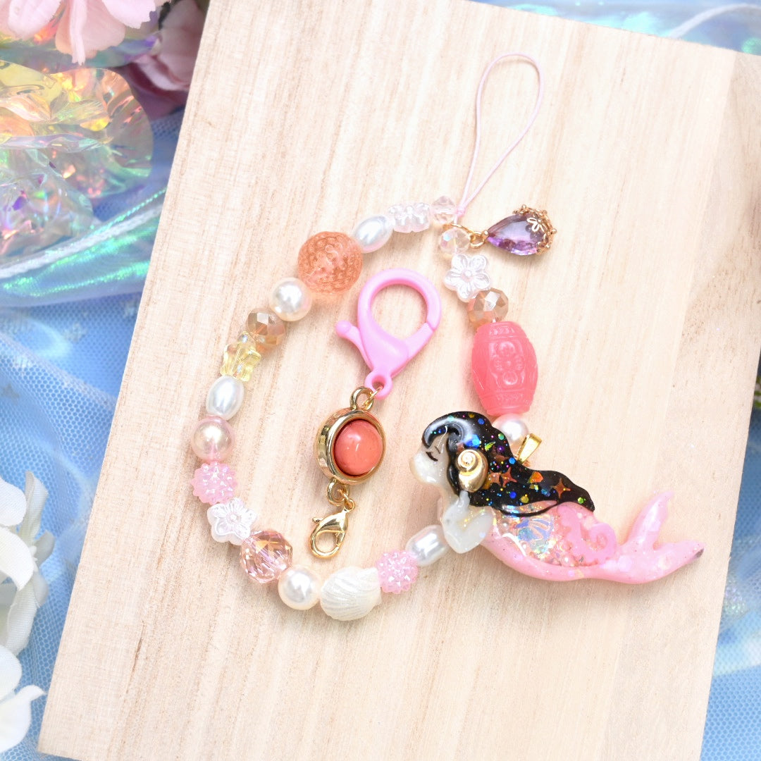 Sakura Surf Mermaid Phone Charm