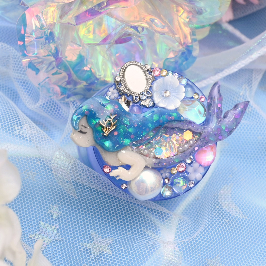 Mirror Mirror Mermaid Phone Grip - blue