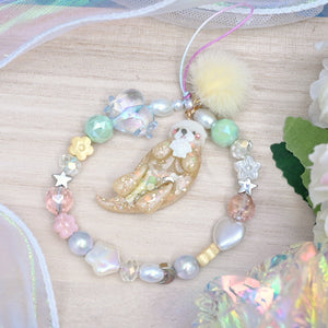 Rainbow Dreamy Otter Short Phone Strap