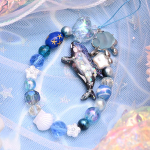 Rain Cloud Orca Phone Charm