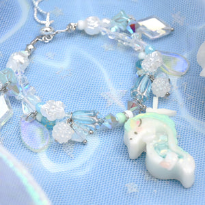 Falling Scales - Tiny Haku Beaded Bracelet