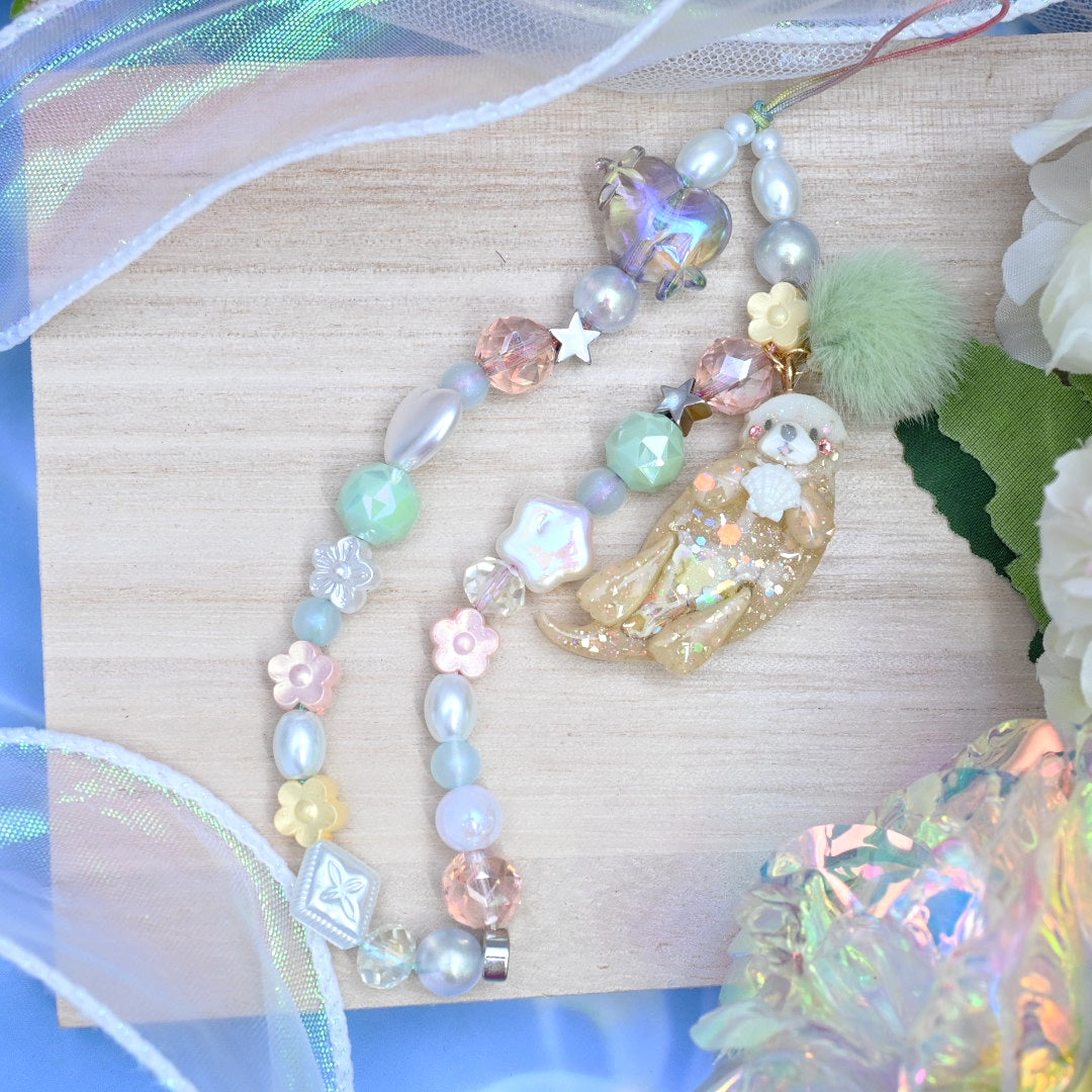 Rainbow Gleam Otter Long Phone Strap