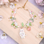 Strawberry Milk White Kitty Bracelet