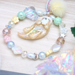 Rainbow Dreamy Otter Short Phone Strap
