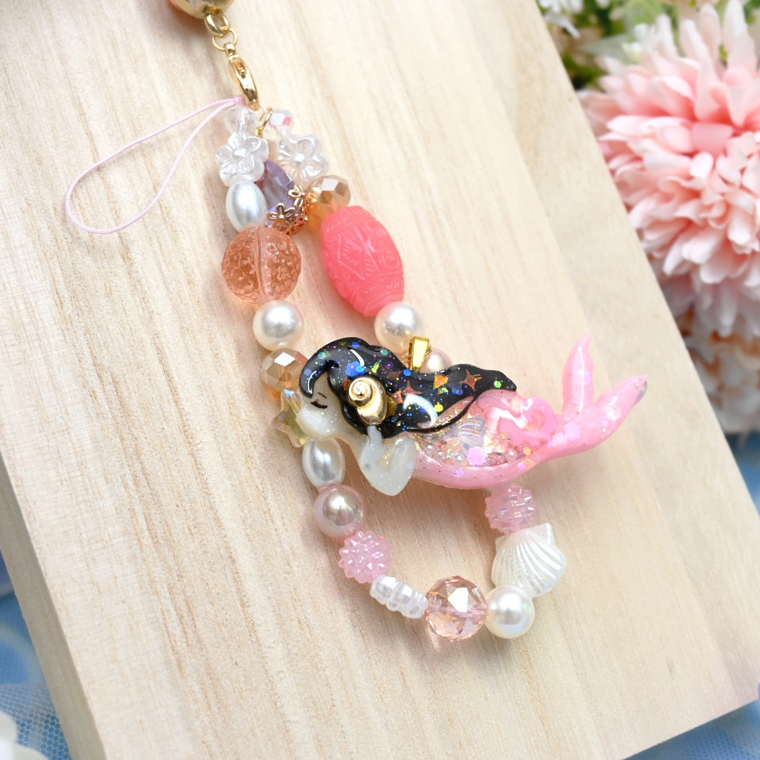 Sakura Surf Mermaid Phone Charm