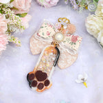 Chonky Paw Charm with Fuzzy Toe Beans - Calico