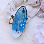 Tiny Red House Aurora Oval Hair claw