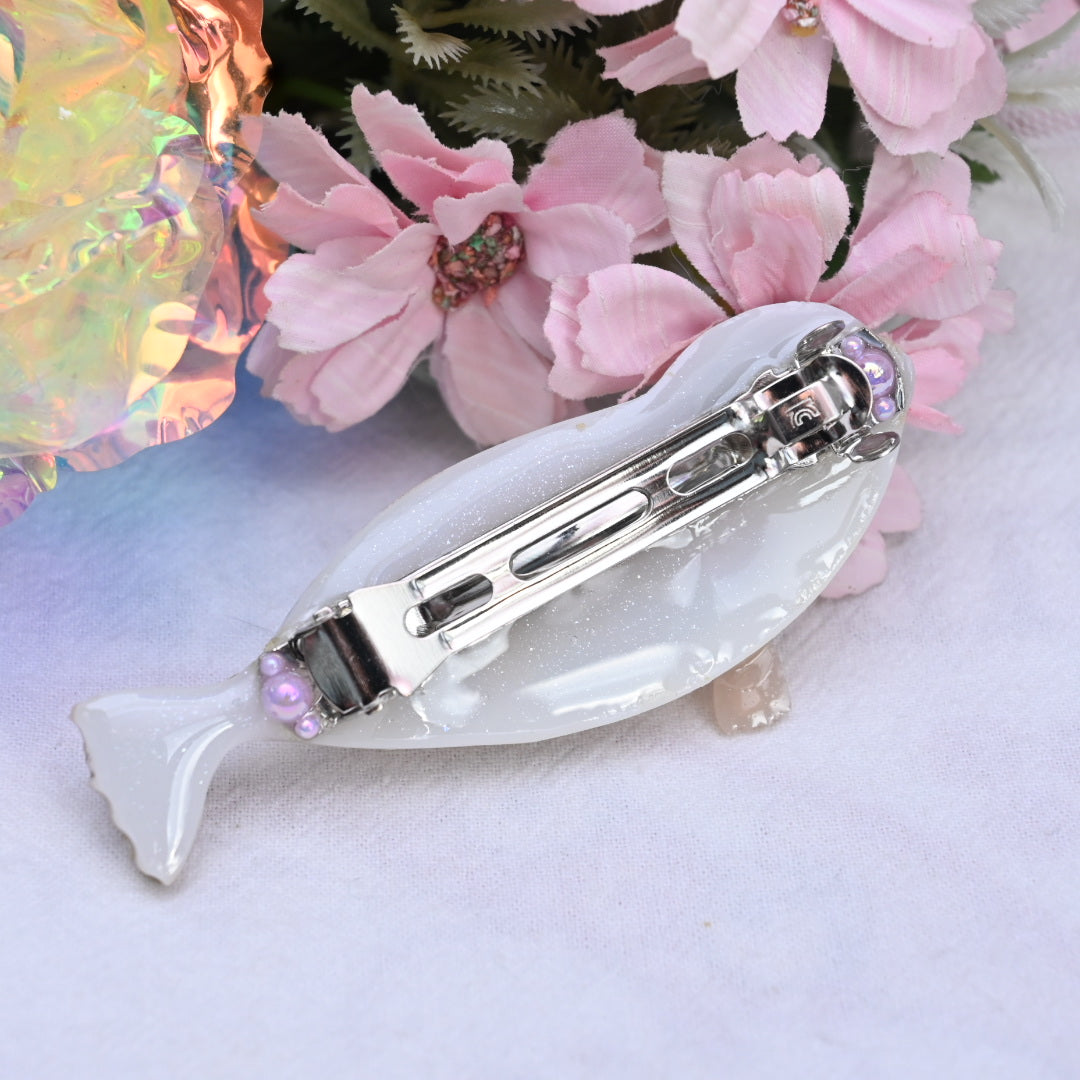 Seal Barrette (6cm clasp) Coffee