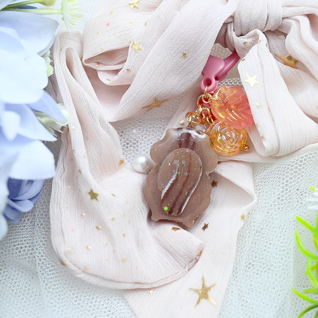 Timber Chipmunk Charm with Ribbon Hairtie