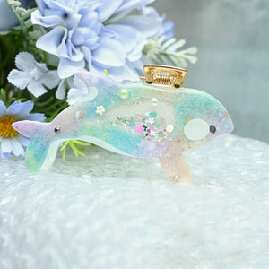 Prism Petals Orca Hair Huggie (5.5cm claw)