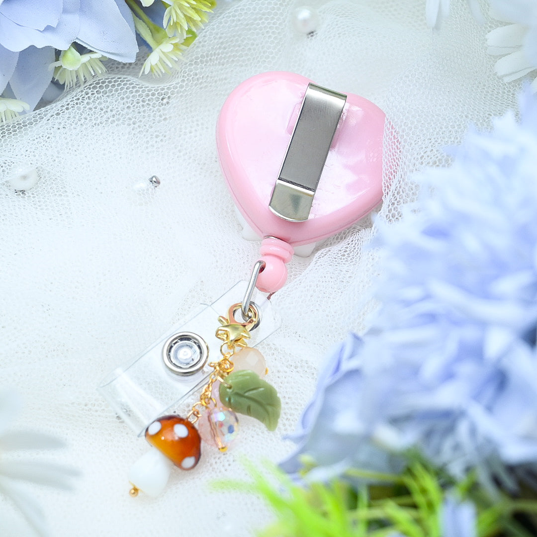Blossoms Lop Bunny Heart Badge Reel