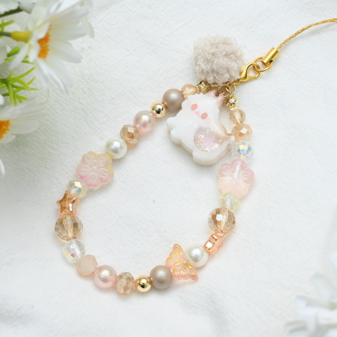 Golden Hour Bunny Beaded Charm