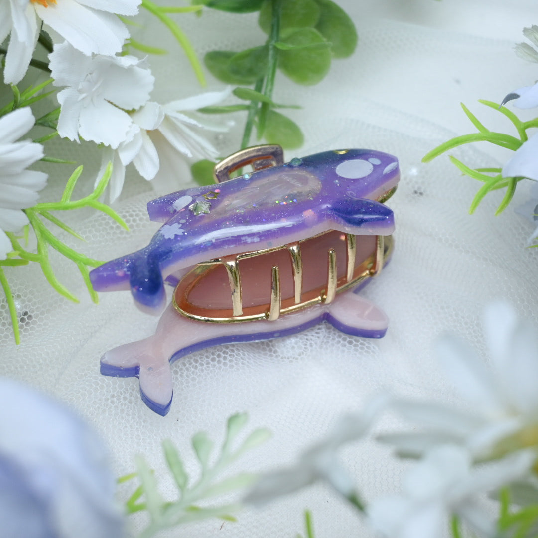 Amethyst Baby Orca Hair Huggie