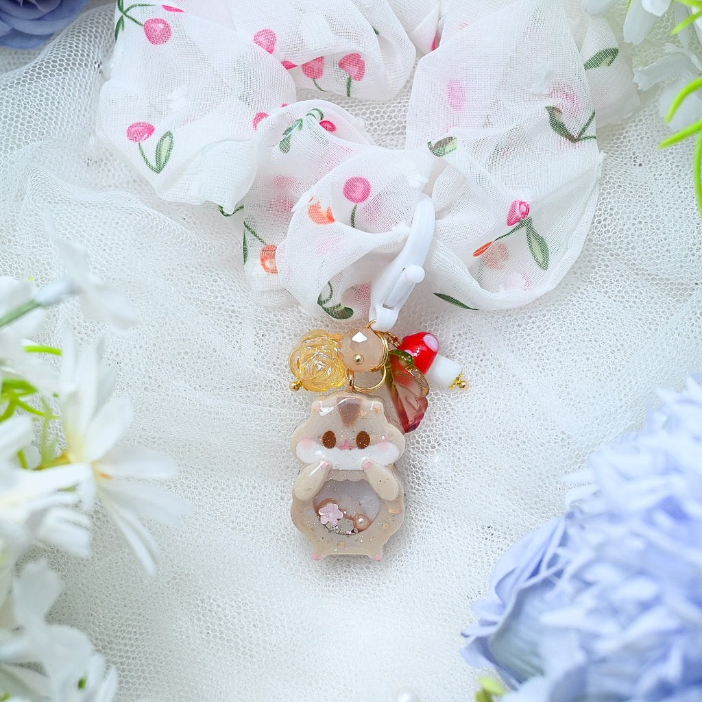 Balsa Chipmunk Charm with Hairtie