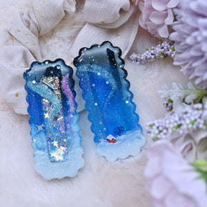 Tiny Red House Aurora Hairclip Set (Frilly Bar)