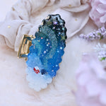 Tiny Red House Aurora Frilly Oval Hair claw