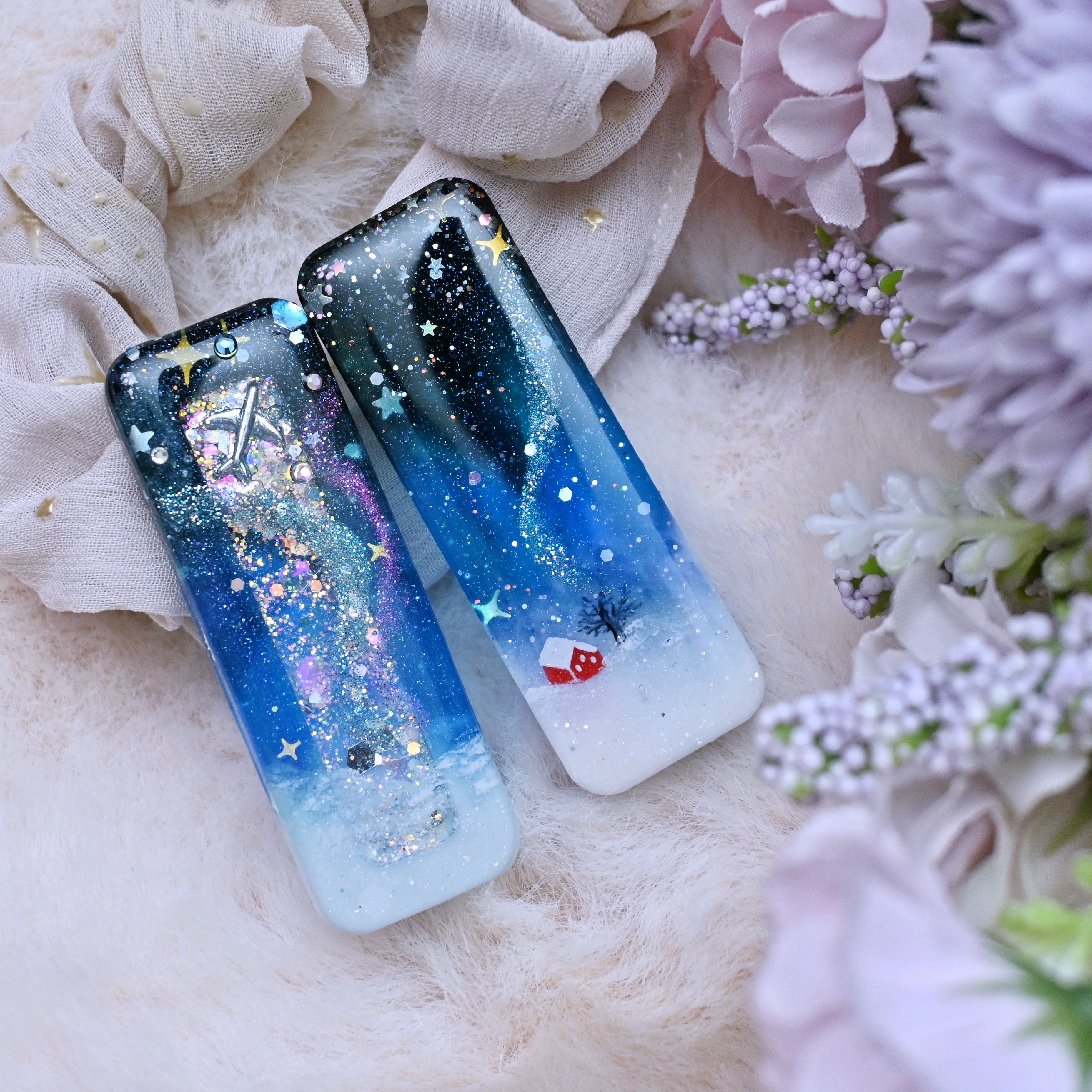 Tiny Red House Aurora Hairclip Set (Bar)