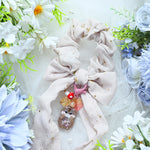 Timber Chipmunk Charm with Ribbon Hairtie