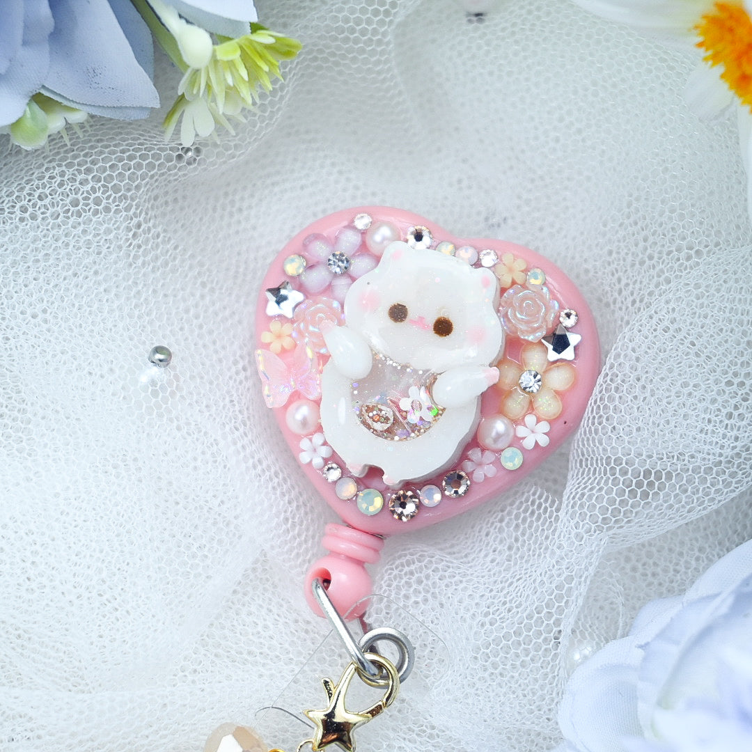 Blossoms Ham Heart Badge Reel
