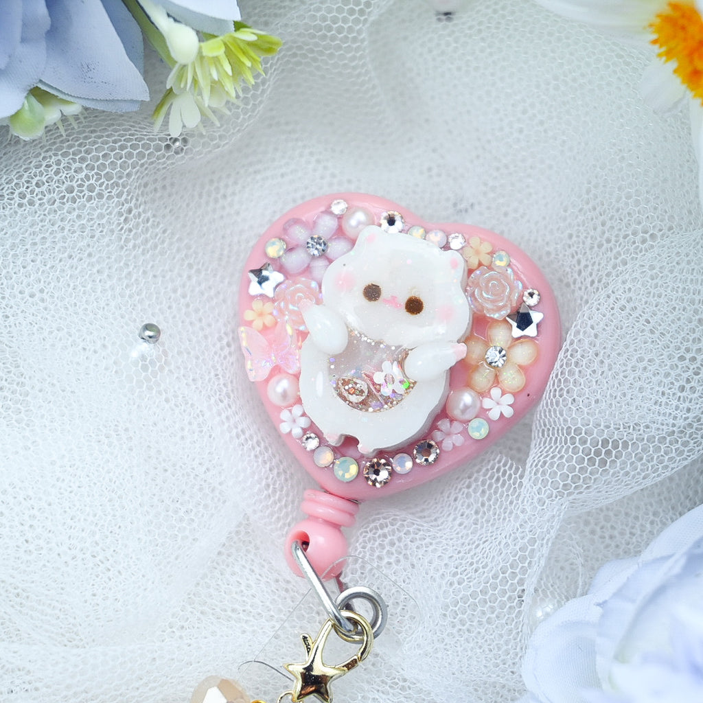 Blossoms Ham Heart Badge Reel