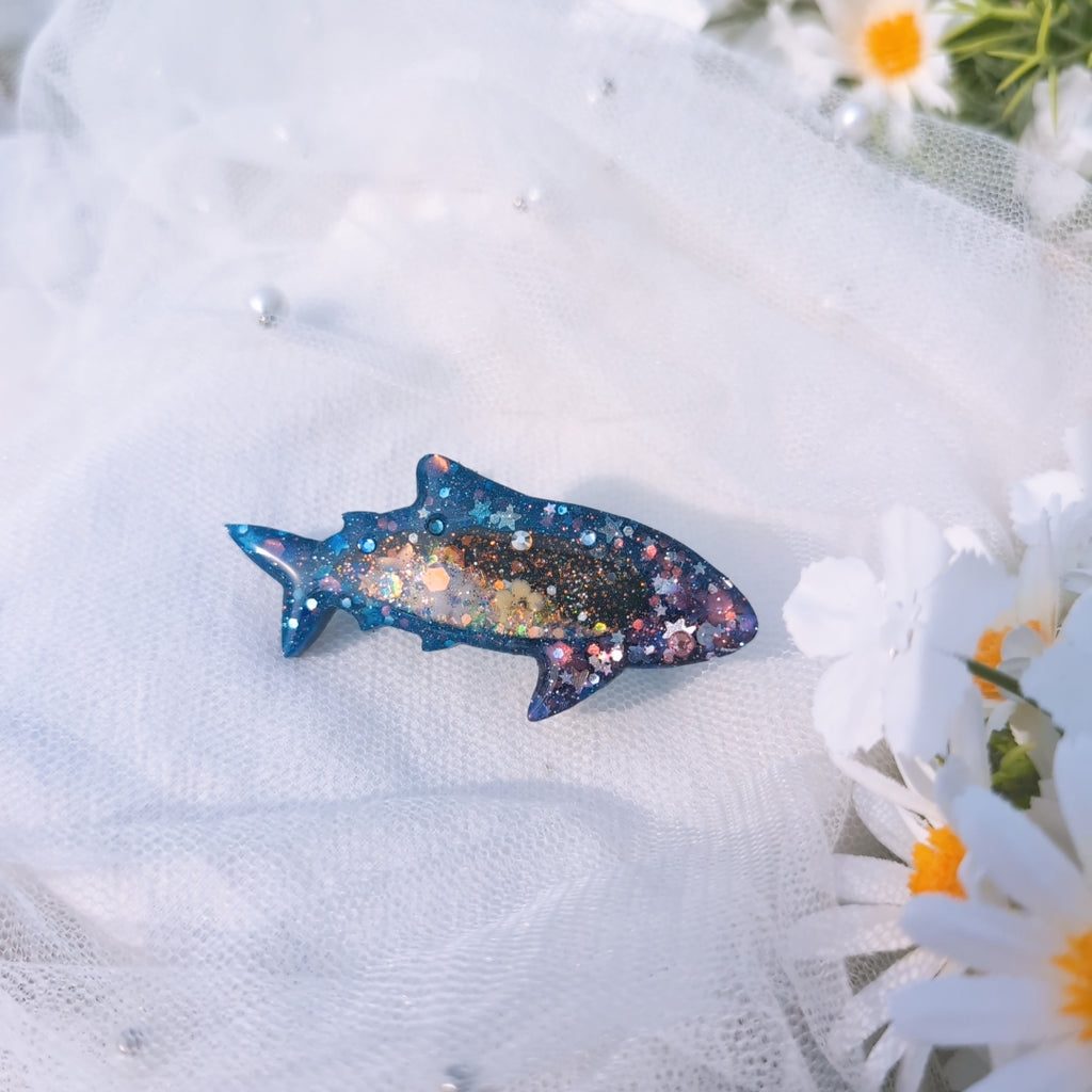 Baby Dark Blue Shark Hairclip (5cm, Standard)