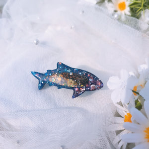 Baby Dark Blue Shark Hairclip (5cm, Standard)