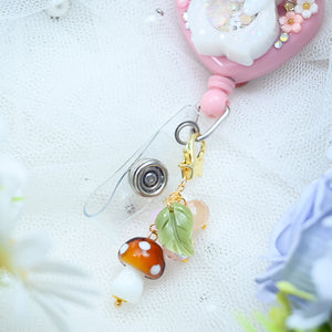 Blossoms Lop Bunny Heart Badge Reel