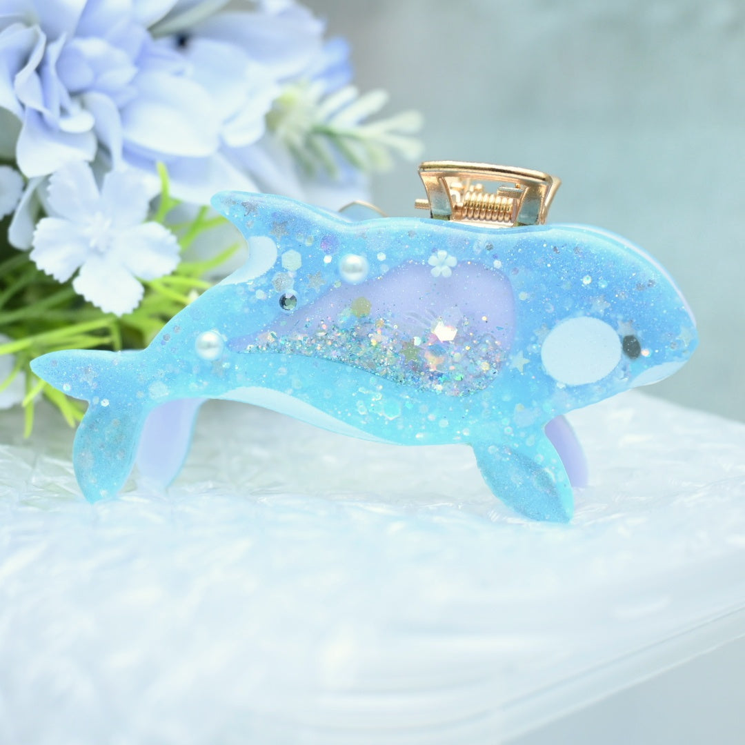 Hydrangea Haven Orca Hair Huggie (5.5cm claw)