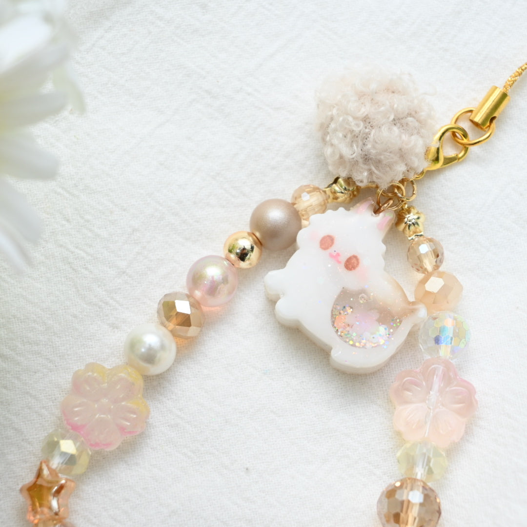 Golden Hour Bunny Beaded Charm