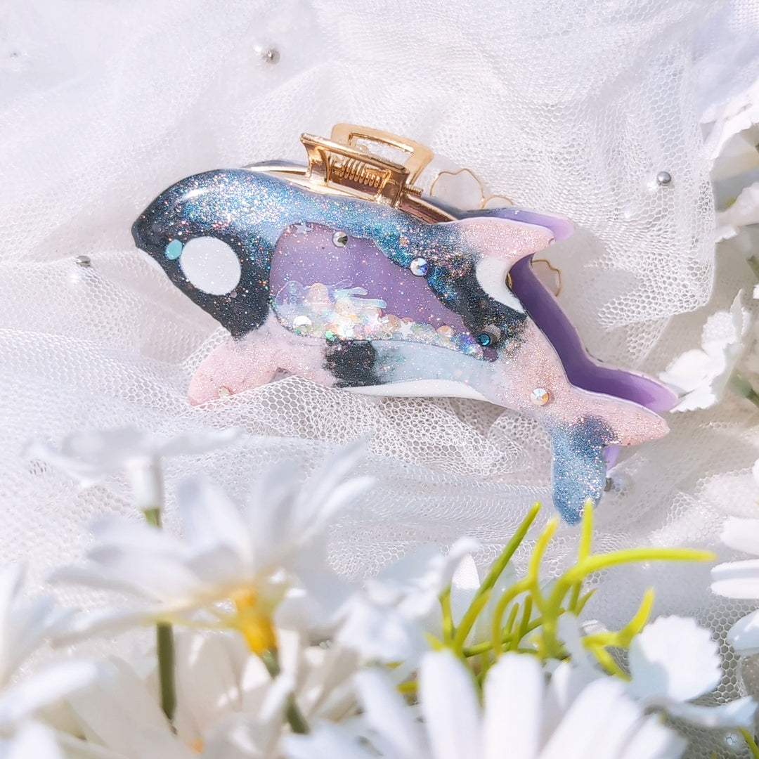 Sakura Pearl Orca Hair Huggie (5.5cm claw)