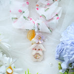 Satin Lop Bunny Charm with Hairtie