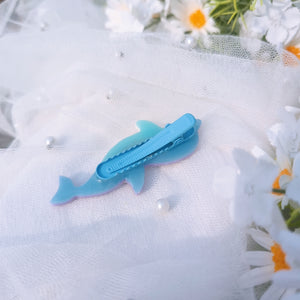 Purple Dolphin Hairclip (5cm clip)