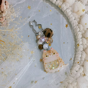 Handpainted African Wildcat Charm (Silver)