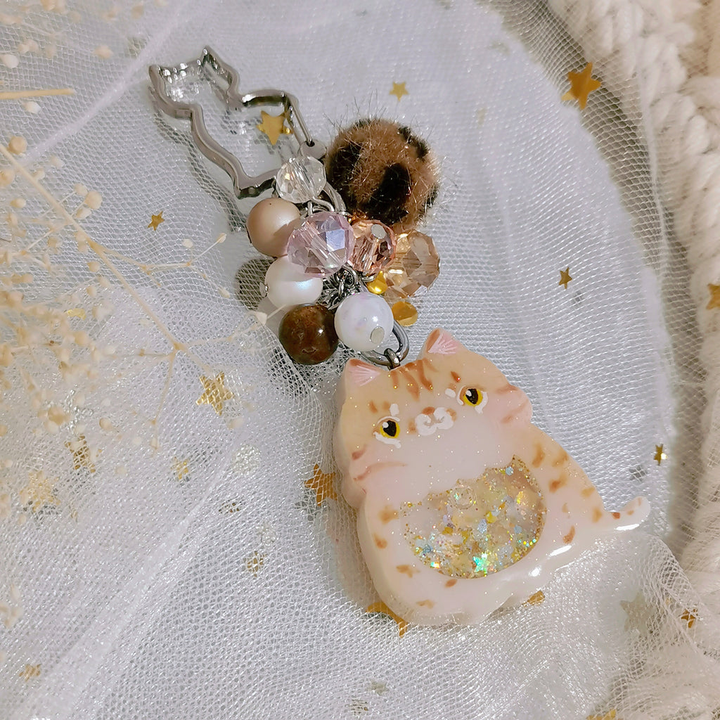 Handpainted African Wildcat Charm (Silver)