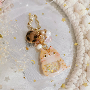 Handpainted African Wildcat Charm (Gold)