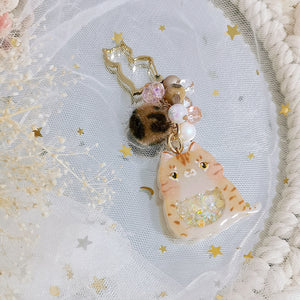 Handpainted African Wildcat Charm (Gold)