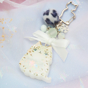 Snow Leopard Charm (Silver)