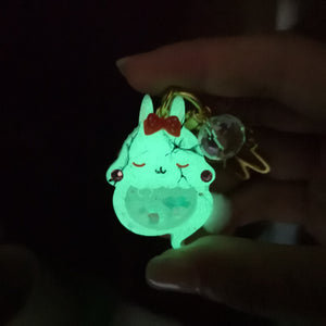 Broken Porcelain Doll Bun Charm (Glows)