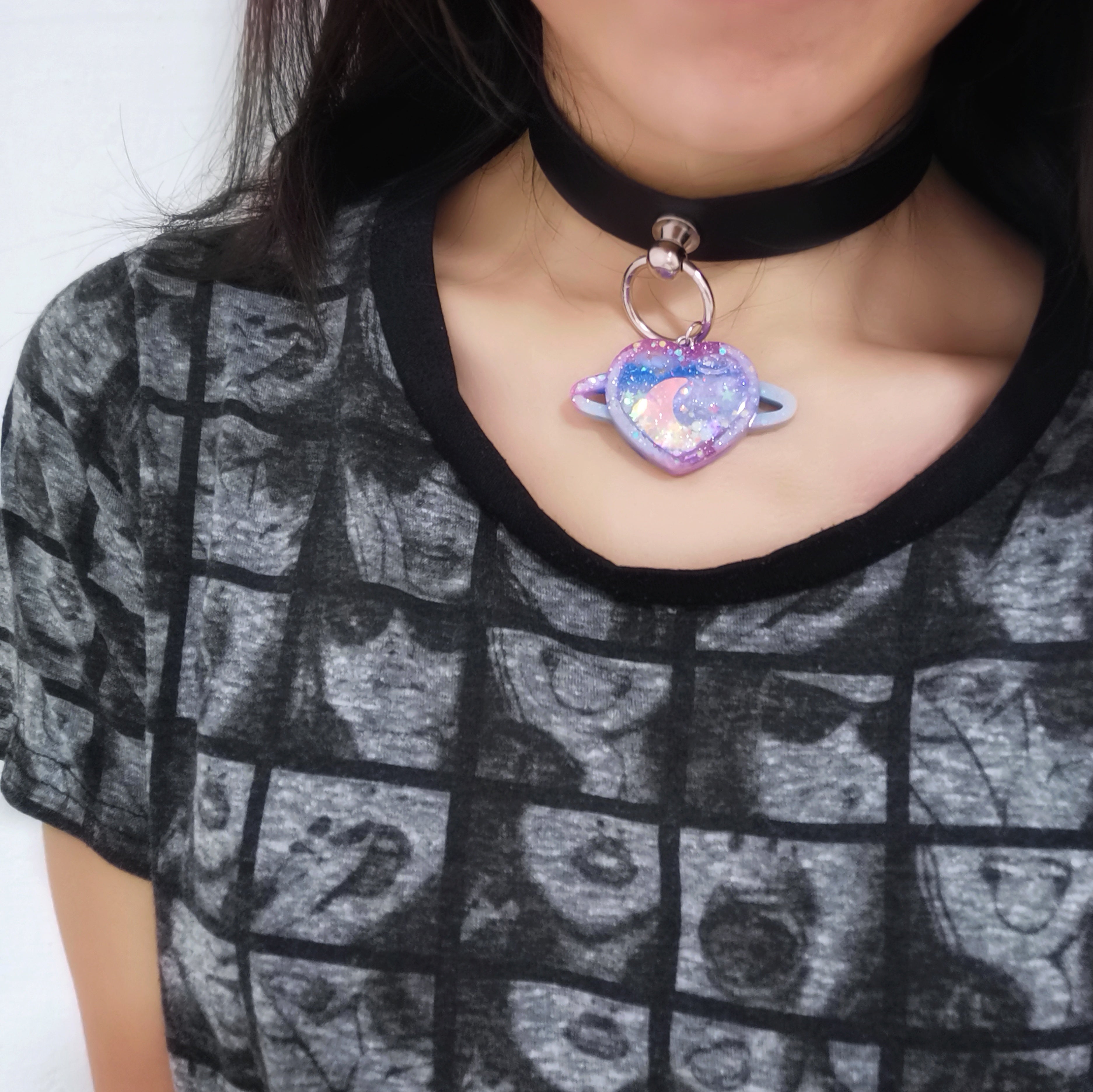 Purple-blue Planetscape Choker