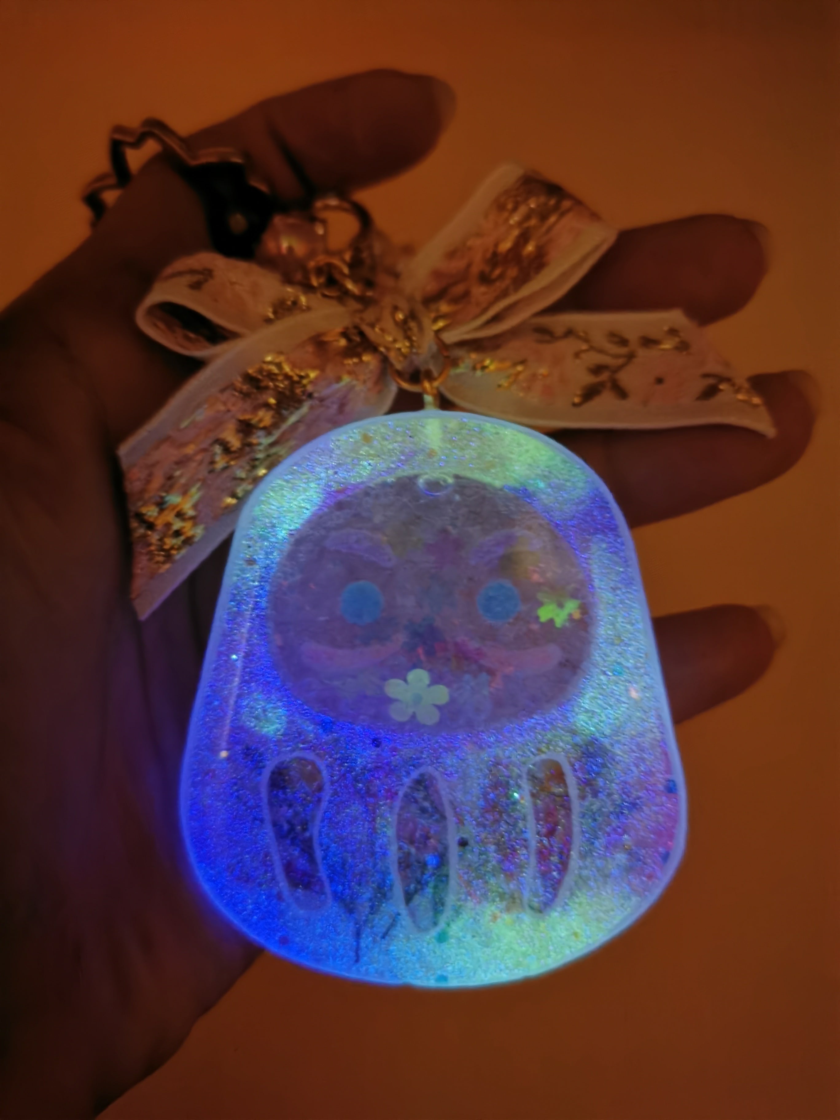 Lucky Spring Daruma Charm (Multiglow)