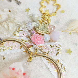 Flower Birb Charm with Heart Frame