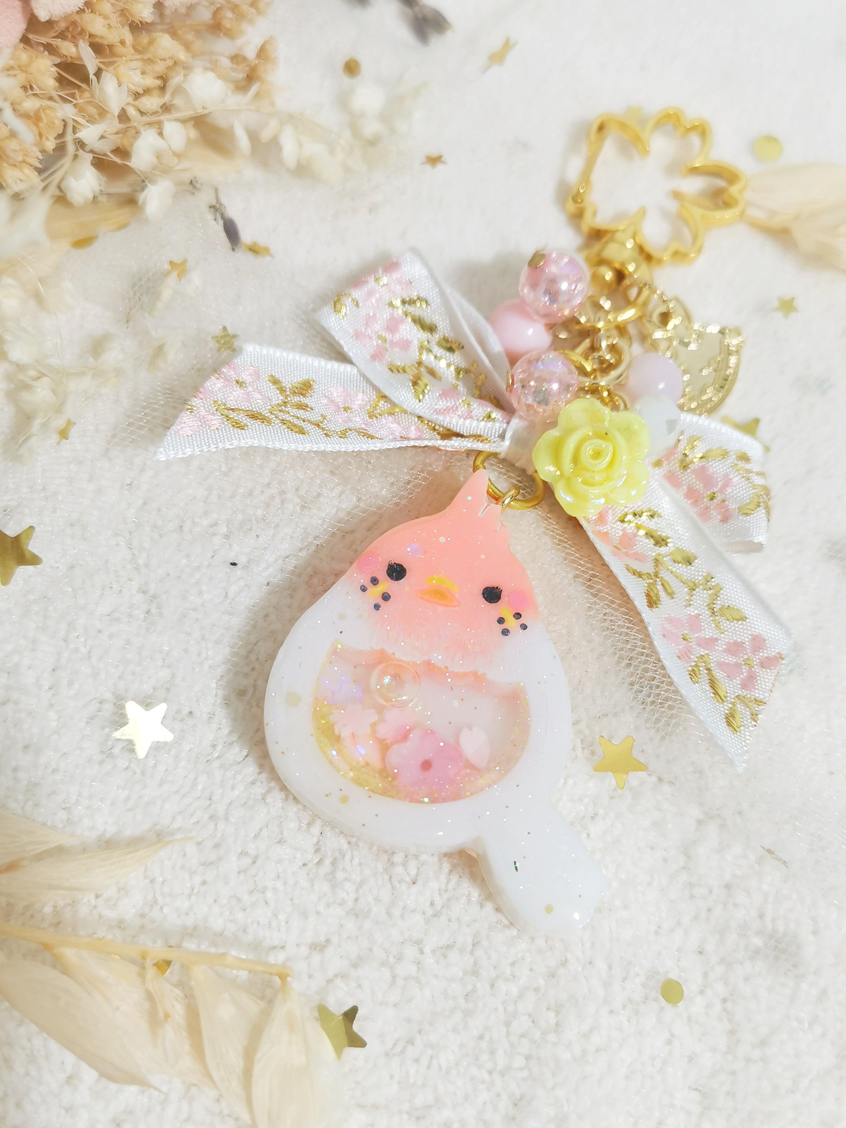 Little Orange Birb Charm